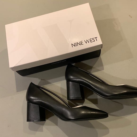 Nine West Shoes - Nine West black leather block heels NWT